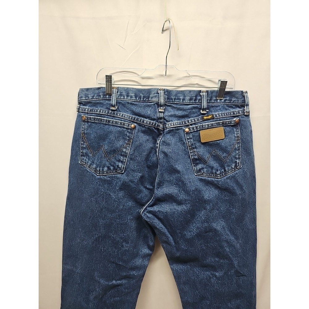 Wrangler Men Blue Cowboy Cut Original Fit Jeans Stonewashed 1013mwzgk Size 36x30 - Picture 16 of 16